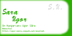 sara ugor business card