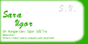 sara ugor business card